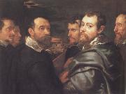 Peter Paul Rubens Peter Paul and Pbilip Rubeens with their Friends or Mantuan Friendsship Portrait (mk01) oil painting reproduction